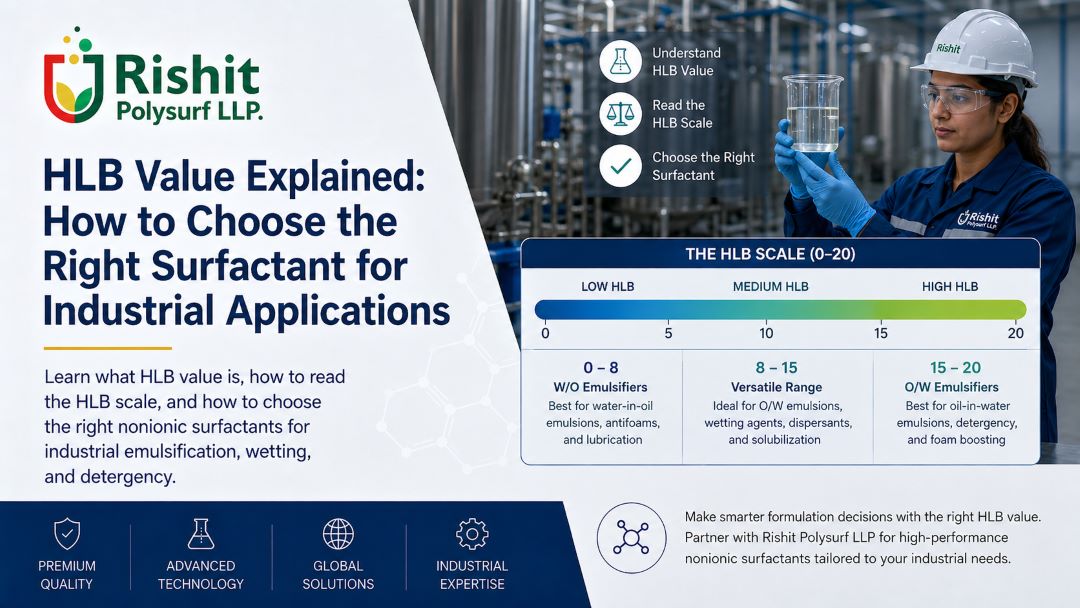 HLB Value Explained: How to Choose the Right Surfactant for Industrial Applications