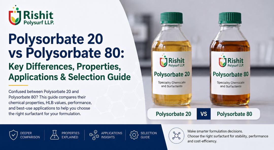 Polysorbate 20 vs Polysorbate 80: Key Differences, Properties, Applications & Selection Guide